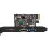 PNU3539-U3E USB3.0+eSATA PCI-E Express PCI Express to USB3.0 Adapter Card For Desktop PC Black