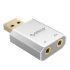 SK02 USB2.0 TO External Sound Card Mic Speaker Headset Audio Jack 3.5mm Cable Adapter Black