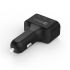 UCH-2U1Q 3 Ports Car Charger Input DC 12/24V Output 5V2.4A (QC2.0*1, 2.4A*1 ,1A*1) Black