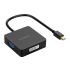 XD-MDFHDV 3in1 Mini DP to HDMI VGA DVI Video Adapter Cable 15cm Male To Famale Converter Black