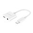 2LT 2in1 Charging & Audio Adapter Charging Current 2Amax for Phone (8 Pin to 8 Pin 3.5mm)