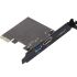 PNU3539-U3E USB3.0+eSATA PCI-E Express PCI Express to USB3.0 Adapter Card For Desktop PC Black