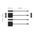 XD-MDFHDV 3in1 Mini DP to HDMI VGA DVI Video Adapter Cable 15cm Male To Famale Converter Black