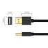 U2-AA02 USB2.0 Male to Male Data Cable Gold-plated Connector Cable 1M/2M For External HDD Color Black