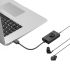 SC2 USB2.0 TO External Sound Card Mute Switch,Volume Adjustment Mic Speaker Headset Audio Jack 3.5mm Cable Adapter Black