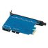 PVU3-5O2I USB3.0 7 Ports (5 USB + 20pin) PCI-E Card PCI Express to USB3.0 Adapter Card For Desktop PC Black