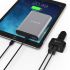 UCH-2U1Q 3 Ports Car Charger Input DC 12/24V Output 5V2.4A (QC2.0*1, 2.4A*1 ,1A*1) Black