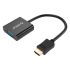 DHTV-C20 HDMI A to VGA Adapter Cable 15cm Audio & Video Convertor