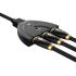 HS3-A2 HDMI2.0 4K Switcher 3 IN 1 Convertor Cable 1 Meter Black