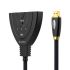 HS3-A2 HDMI2.0 4K Switcher 3 IN 1 Convertor Cable 1 Meter Black