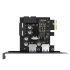 PME-4UI 2 ports USB3.0 PCI-E express card + 20 Pin Inside For Desktop PC Black
