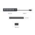USB3.0  Hub 7 Port Expansion in One Step Black