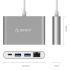 RCR2A USB C HUB 4IN1 60 W Aluminum