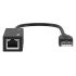 UTL-U2 USB2.0 to RJ45 10M/100 Lan Network Card Cable 10cm Gigabit Ethernet Adapter Black