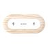 WOC2 Wireless Charger Type C Dual Output Charging Dual-Coil Charger (5V1A*2) White + Wood-grain