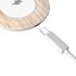 WOC2 Wireless Charger Type C Dual Output Charging Dual-Coil Charger (5V1A*2) White + Wood-grain