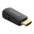 XD-HLFV HDMI to VGA (M to F) Adapter Resolution 1920*1080@60HZ Audio & Video Convertor Black