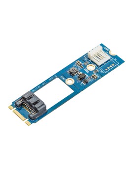 M2TS7PD SATA 7 PIN To M.2 SATA Adapter (with Power) Blue