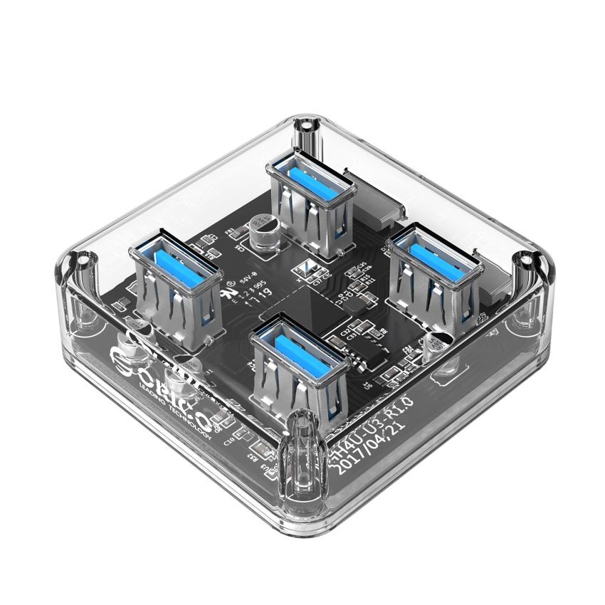 MH4UC-C3 USB HUB 4 Ports USB3.0 Transparent PC