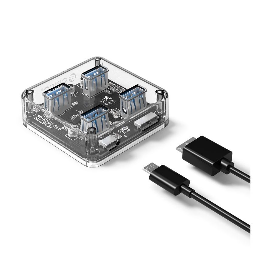 MH4UC-U3 USB HUB 4 Ports USB3.0 Transparent PC