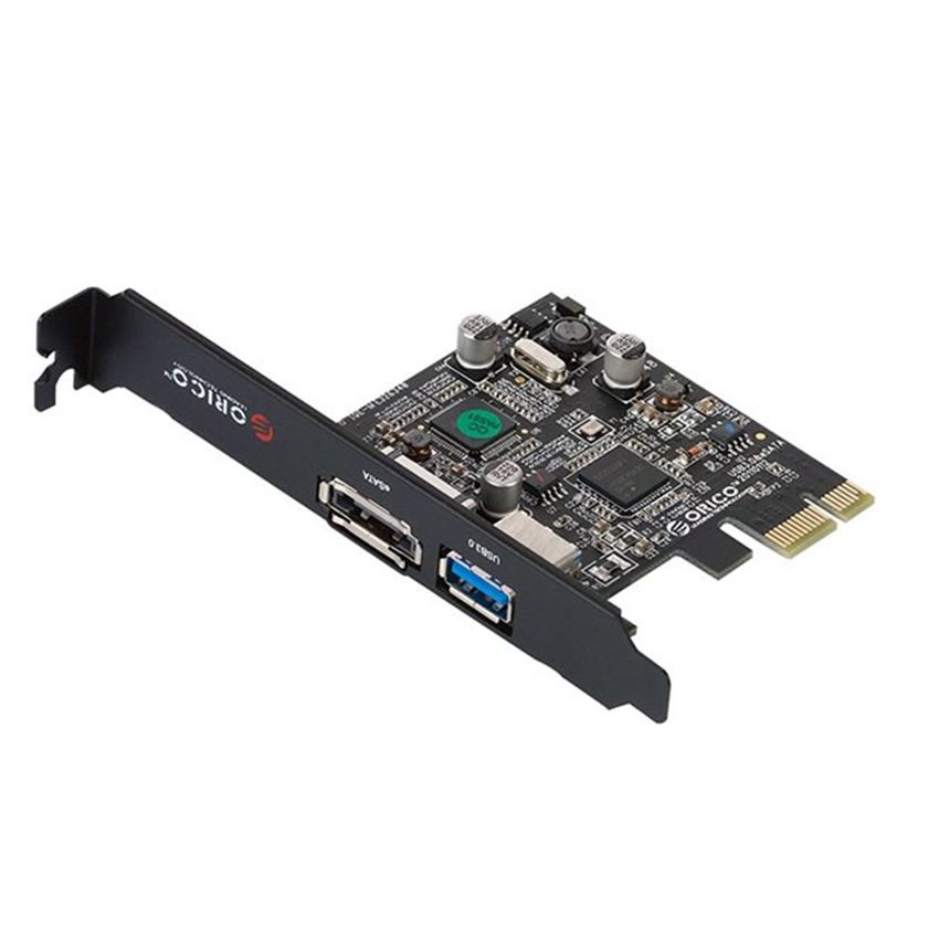 PNU3539-U3E USB3.0+eSATA PCI-E Express PCI Express to USB3.0 Adapter Card For Desktop PC Black