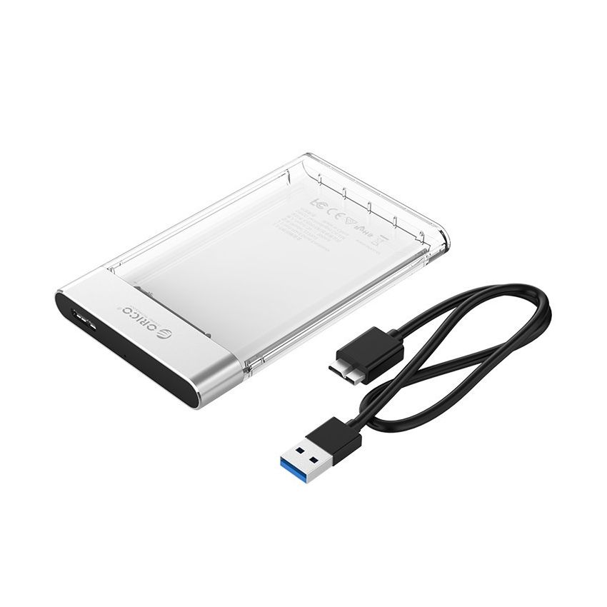 2.5 inch Transparent USB3.0 Hard Drive Enclosure