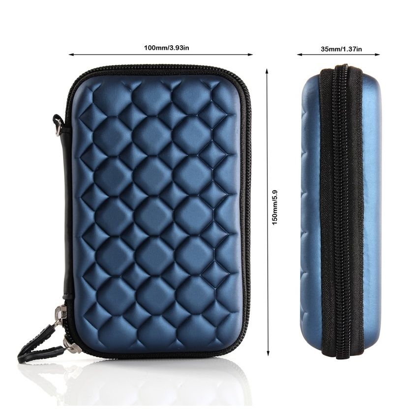 PHC-25 2.5 inch HDD / SSD Protection Bag For External Portable HDD Box Case Color Blue