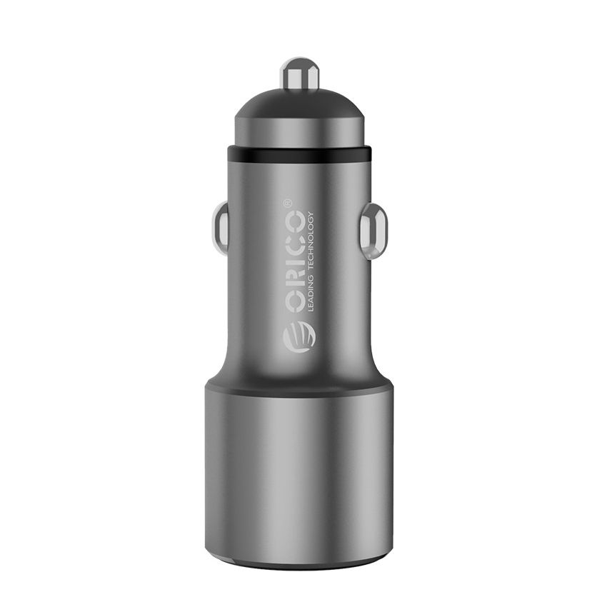 UPJ-2U 2 Ports Mini Dual Ports Car Charger Input DC 12/24V Output 5V3A 9V2A 12V1.5A * 1, 5V2.4A * 1 Grey