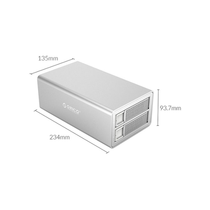 3529RU3-US Enclosure with Raid For 2.5 and 3.5-inch SATA HDD / SSD 2 Bays USB3.0 Type-B Single disk 16TB, supports 32TB Max (Not Including Hard Drive) Color Silver