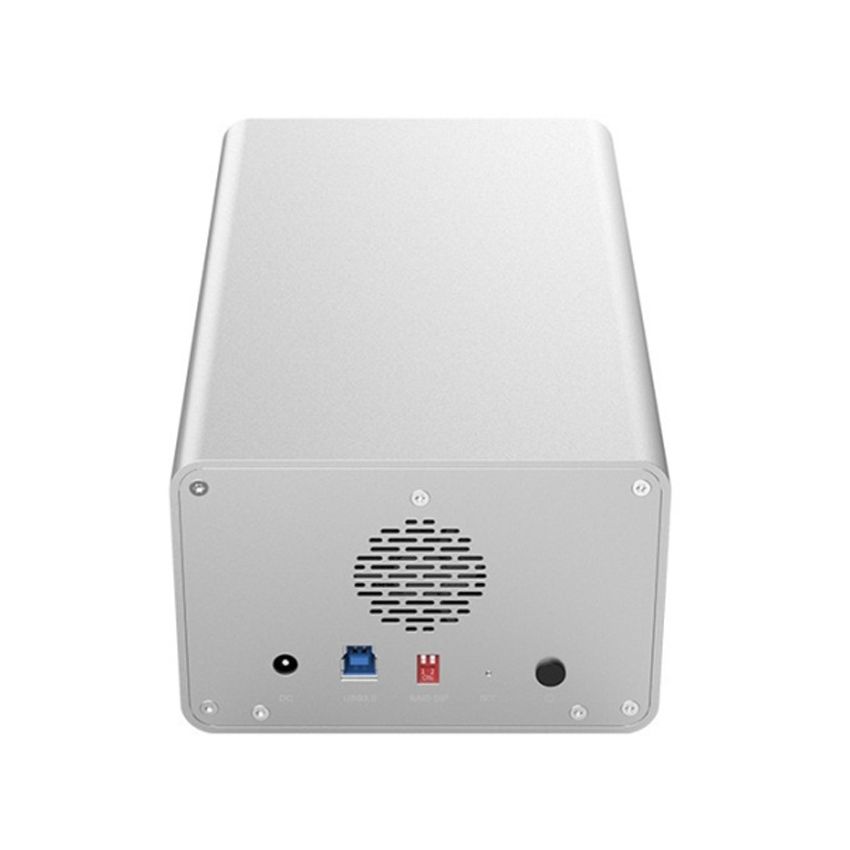 3529RU3-US Enclosure with Raid For 2.5 and 3.5-inch SATA HDD / SSD 2 Bays USB3.0 Type-B Single disk 16TB, supports 32TB Max (Not Including Hard Drive) Color Silver