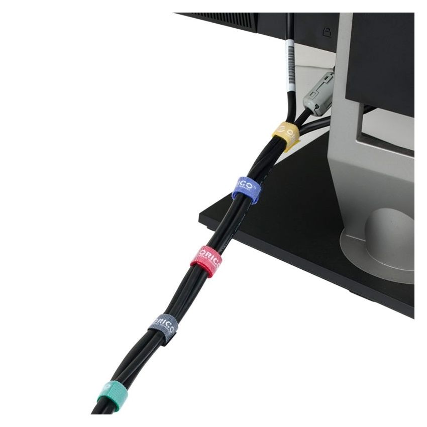 CBT-5S Cable Organizer Cable Wire Holder Cable Winder 5 Pcs Label Ribbon Wire Colorful