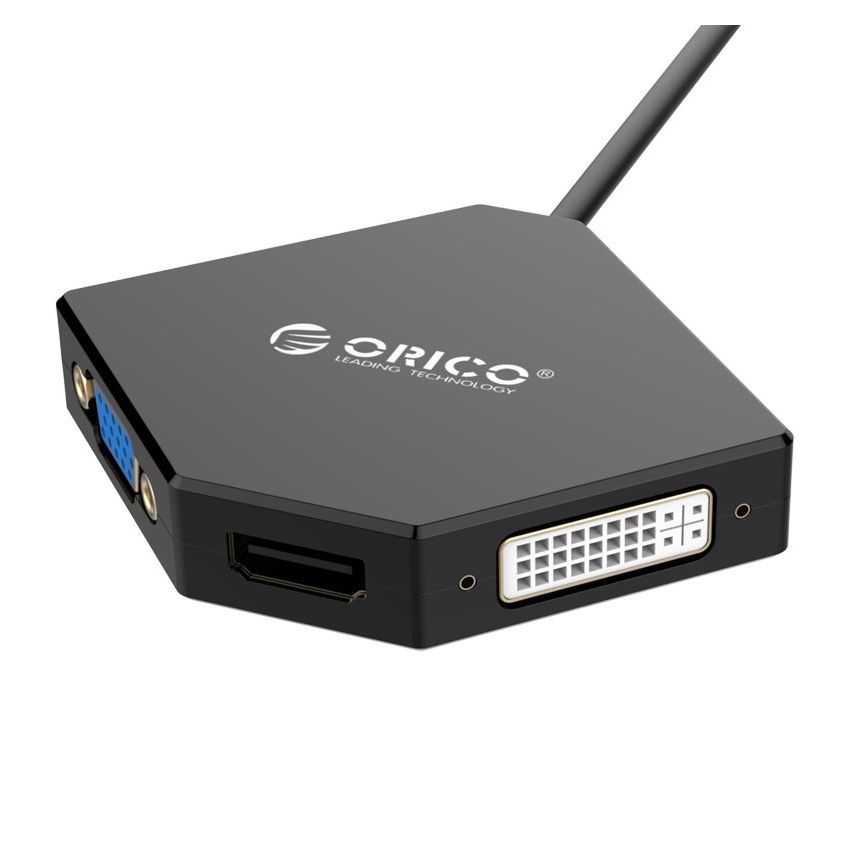 DMP-HDV3S Mini DisplayPort to HDMI / DVI / VGA Adapter Cable 15cm Black