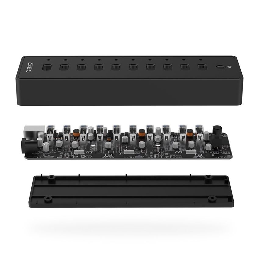 10 PORTS USB2.0 HUB W/ POWER 12V 2.5A - P10-U2