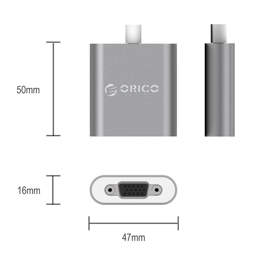 RCV USB C HUB 1920*1080P, 60Hz Aluminum