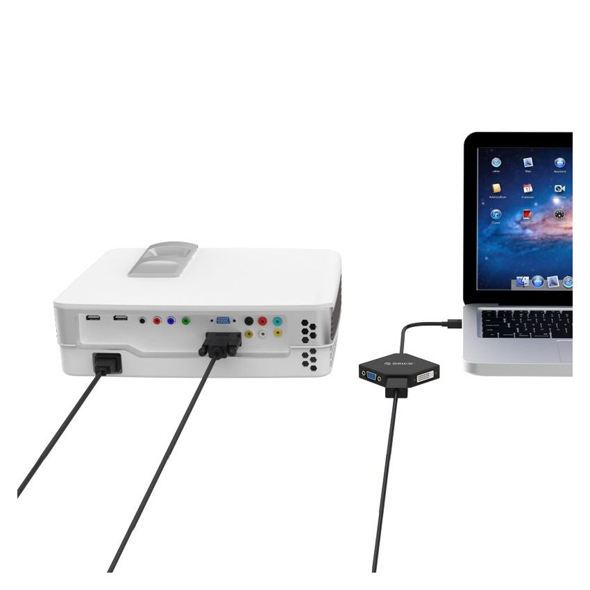 DMP-HDV3 3in1 Mini DP to HDMI VGA DVI Video Adapter Cable 15cm