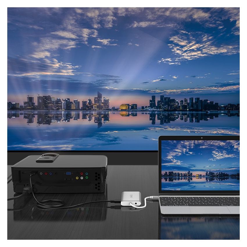 XC-304 USB C HUB 8IN1 PD 60W Aluminum