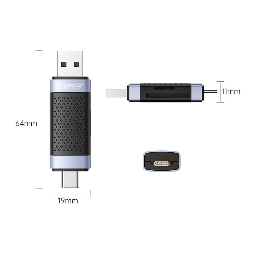 CD2D-AC3 Card Reader Memory Portable Smart Card Reader to SDXC, SDHC, MMC Memory Card Adapter Accessories Black