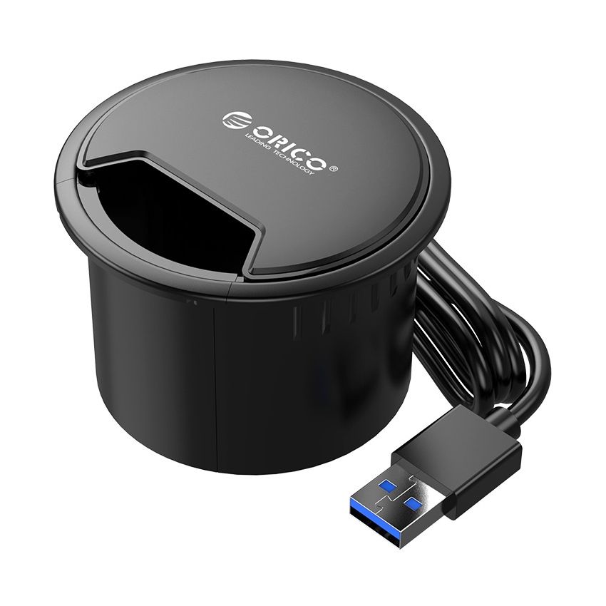 DESK-4U USB HUB 4 Ports Desktop Grommet Black