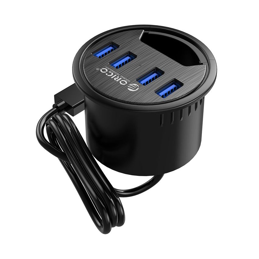 DESK-4U USB HUB 4 Ports Desktop Grommet Black