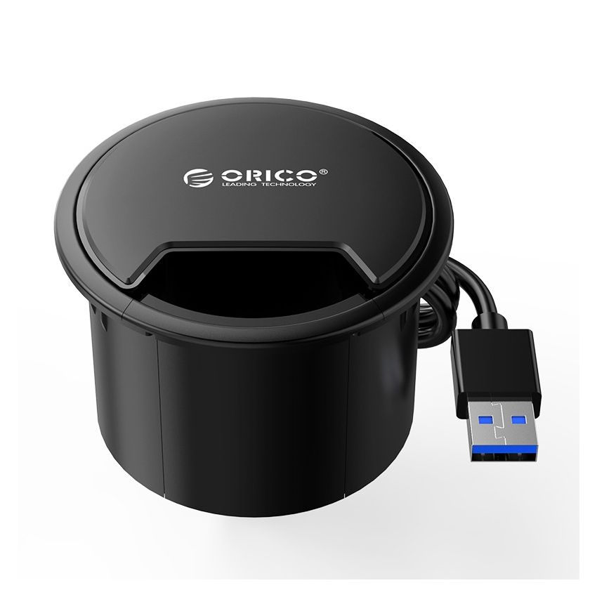 DESK-4U USB HUB 4 Ports Desktop Grommet Black