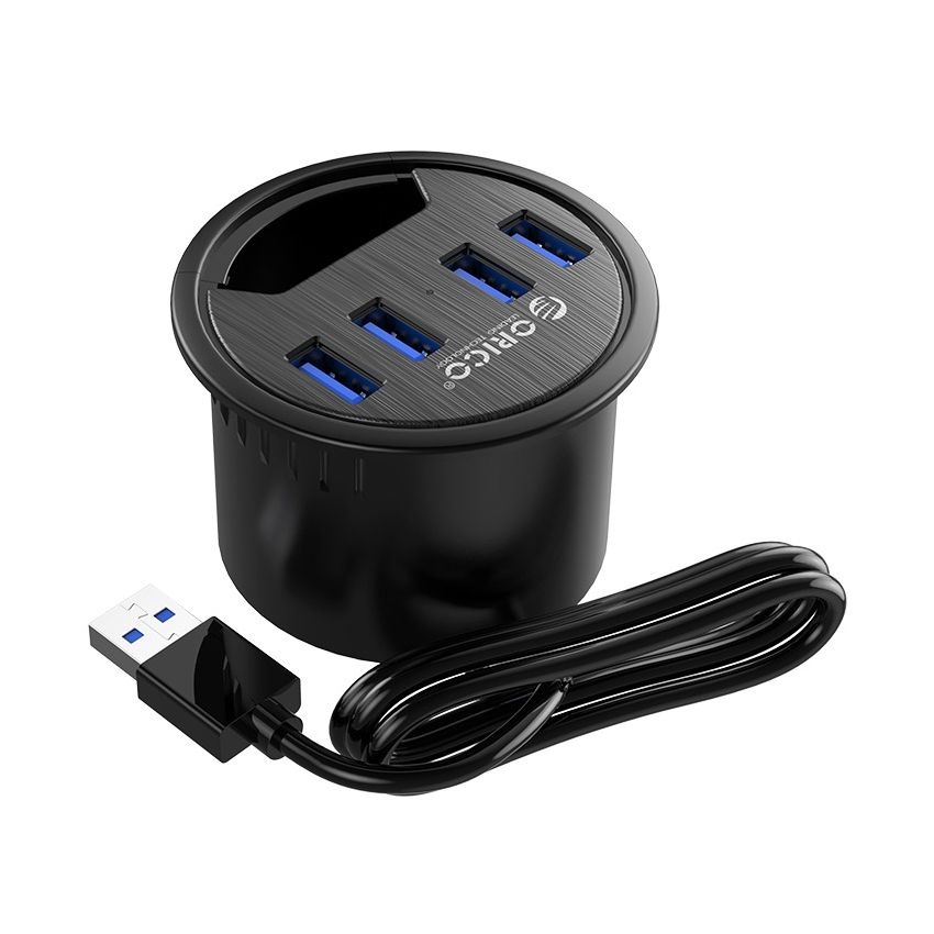 DESK-4U USB HUB 4 Ports Desktop Grommet Black