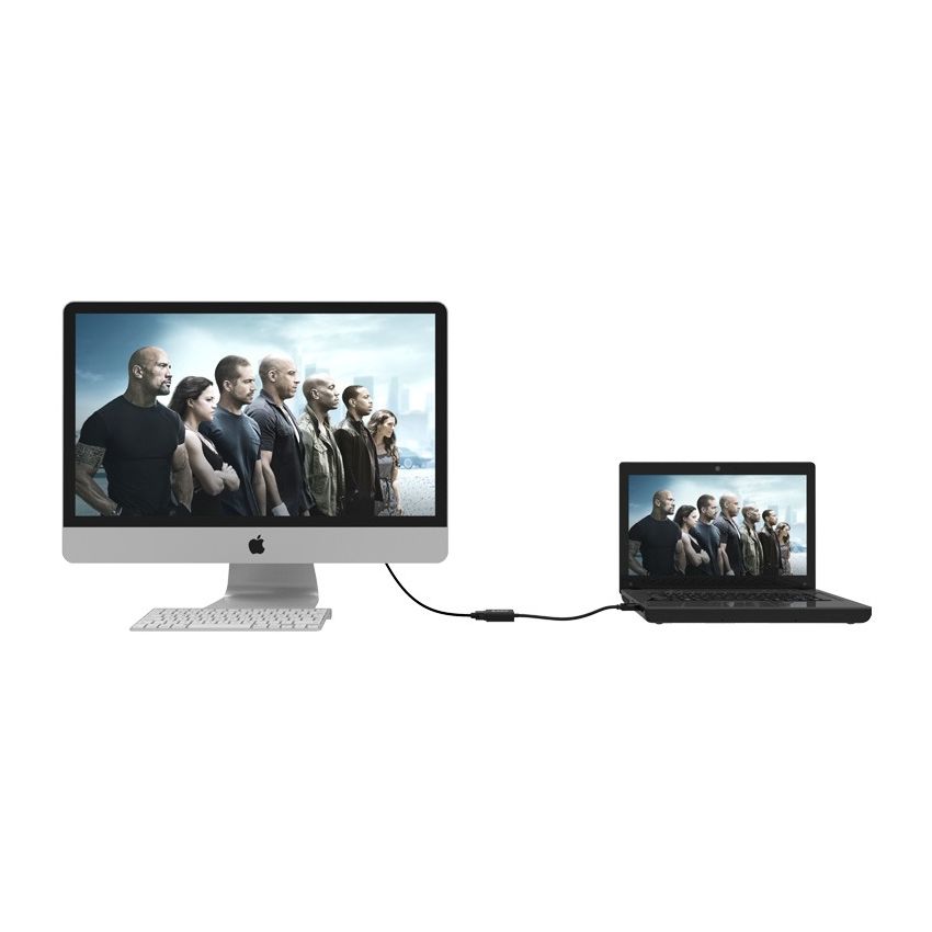 DHTV-C20 HDMI A to VGA Adapter Cable 15cm Audio & Video Convertor