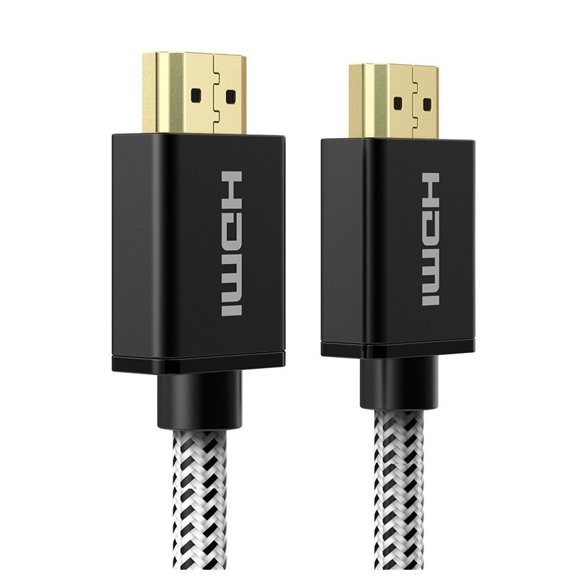 HD501 HDMI(M) to HDMI(M) 2.0 HD Adapter Cable 4K HD Image Nylon Braided Cable Cable 1.5M For HDTV LCD Projector HDMI 4K Cable Color Black