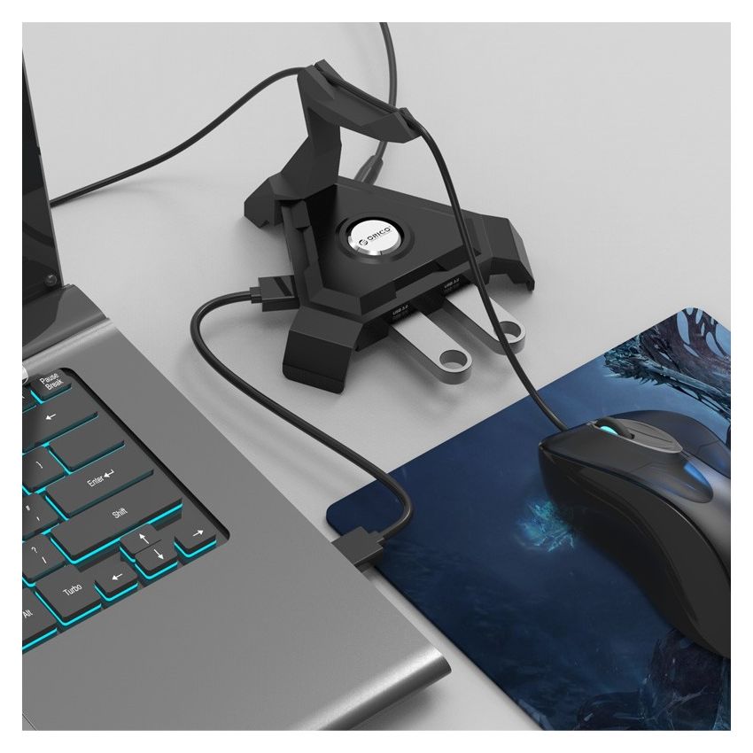 LH4CS USB HUB Multipurpose Mouse Cord Management 5 Ports USB3.0 Plastics ABS