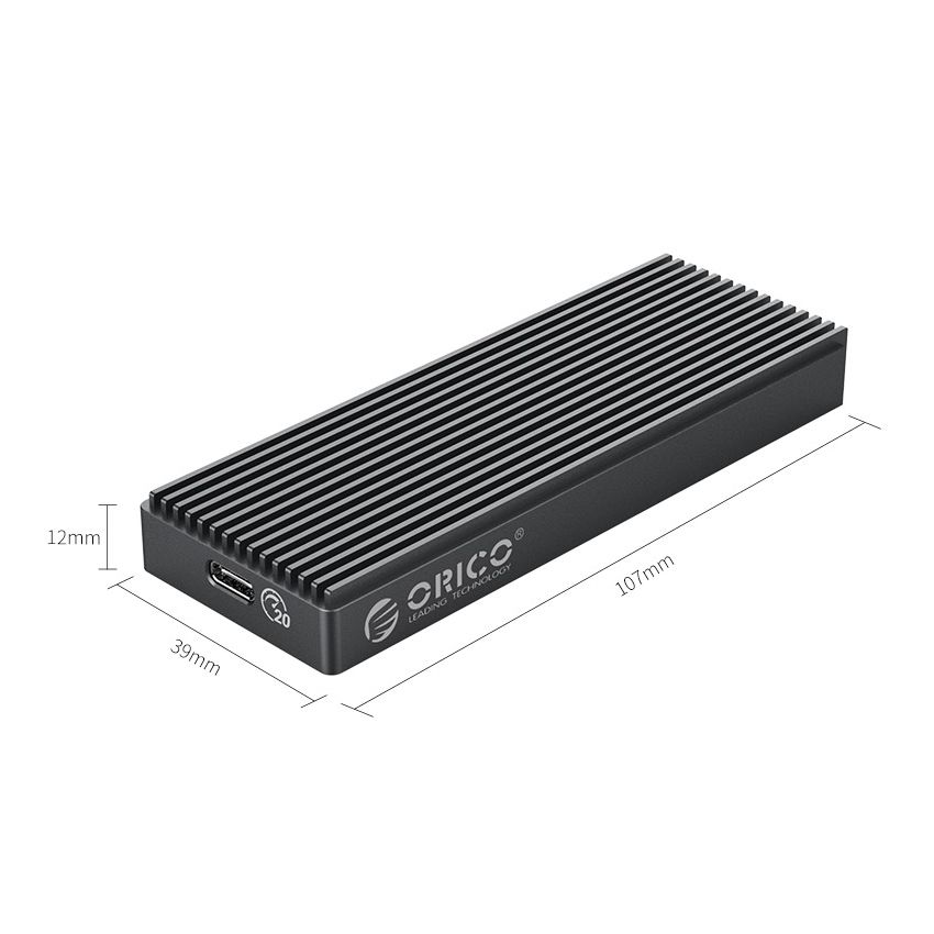 M2PAC3-G20 USB3.2 20Gbps M.2 NVMe SSD Enclosure Gray