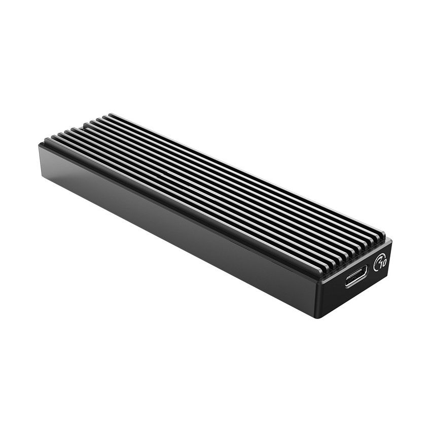 M2PV-C3 Type-C M.2 NVME SSD Mobile Enclosure Aluminum Alloy USB3.1 10Gbps External Solid State Drive Box Case for 2230 2242 2260 2280 Black