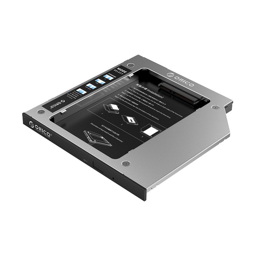 M95SS Laptop Hard Drive Caddy for Optical Drive 7mm/9mm HDD and SSD with 2.5-inch SATA, support 2TB capacity Aluminum