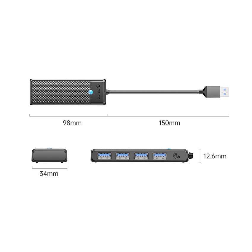 PAPW4A 4-Port USB3.0 Hub