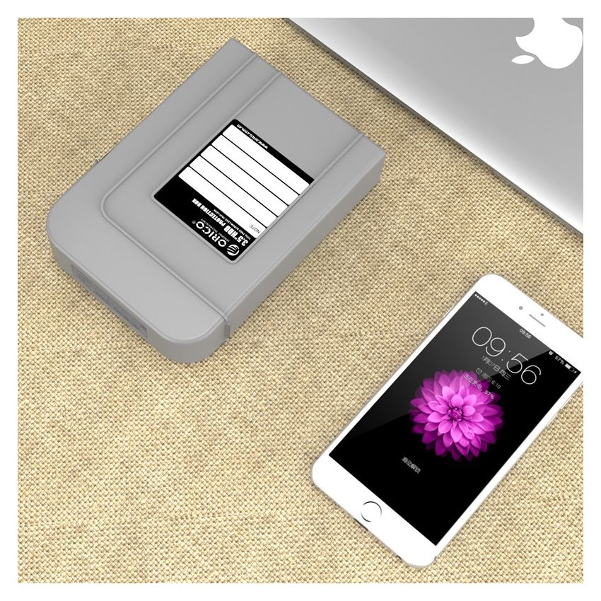 PHI-35 3.5 inch Hard Drive Protection Box Material PC + ABS SHOCKPROOF, DUSTPROOF, SPILL-RESISTANT. Color Orange/Grey/Purple /Blue/Green