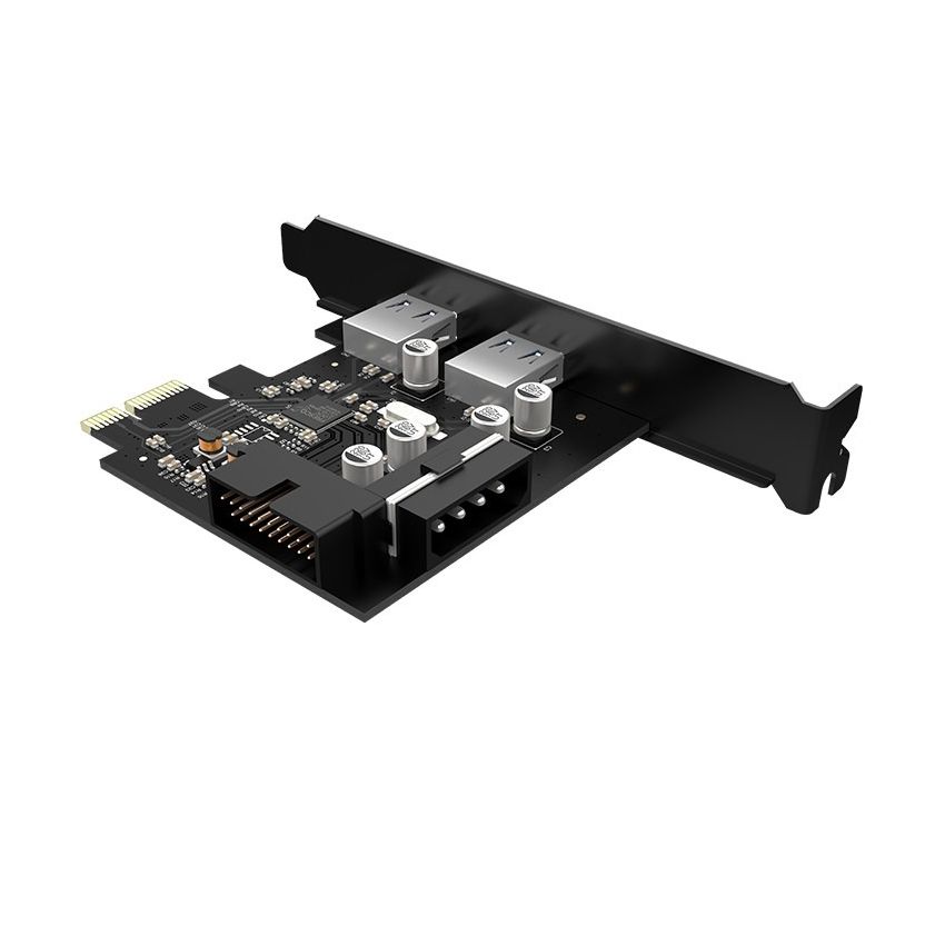 PME-4UI 2 ports USB3.0 PCI-E express card + 20 Pin Inside For Desktop PC Black
